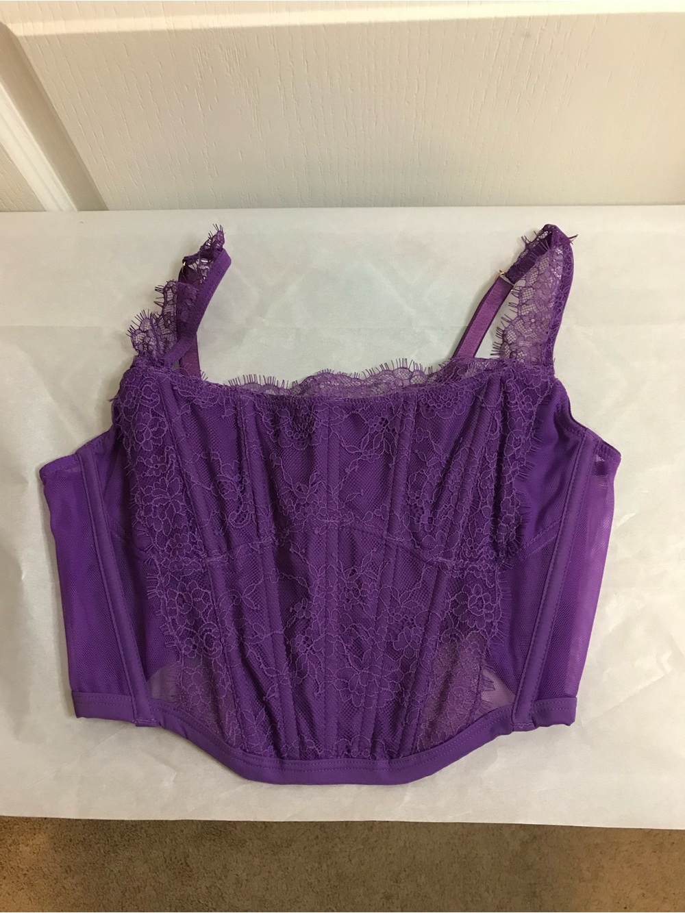 Victoria's Secret Purple Lace Corset Tank